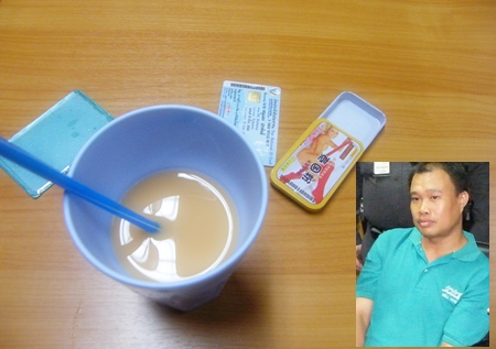 Nudaeng Pokphan (inset) was caught allegedly trying to drug his date during their meal.